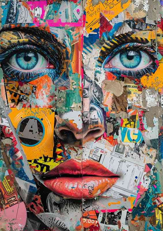 Blue eyes mixed lady media