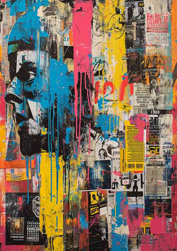 Collage about many different things in a newspaper style