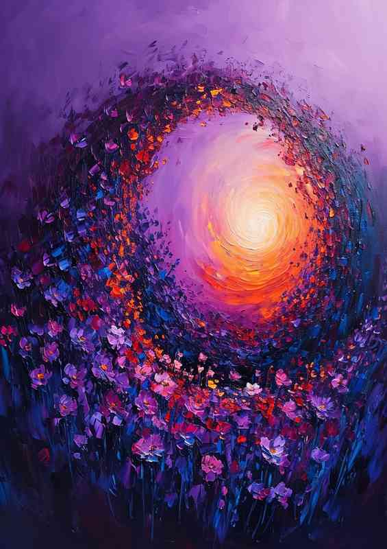 Flowers night sky twisted