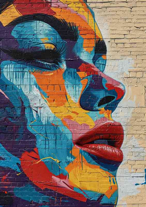Graffiti wall paintings sandstone panels terracotta