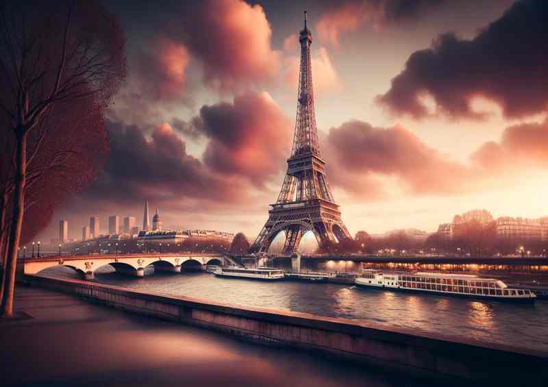Eiffel Tower Love Metal Poster