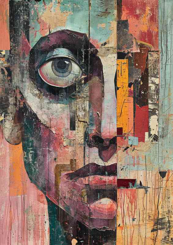 Painting of what seems to be part of a face