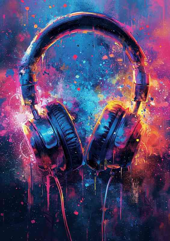 Splash colourful dj headphones