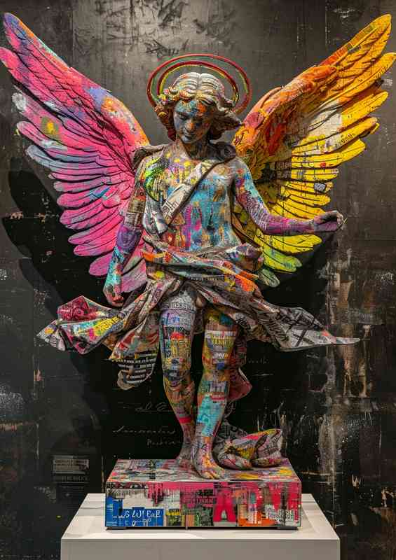 Starue of the painted wings