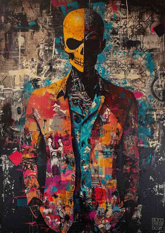 Stylish man in a colourful suit
