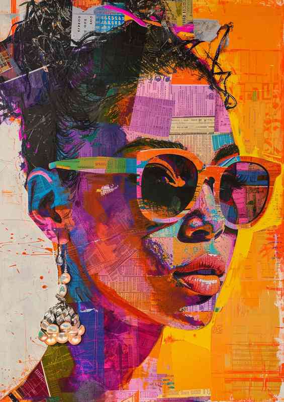 Tha lady with painted art