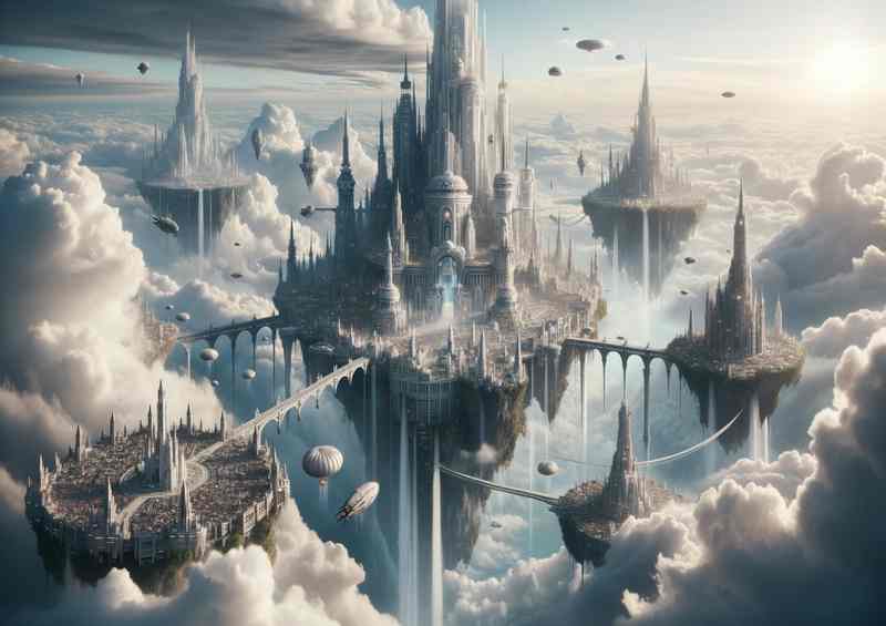 Ethereal Cloud Skyward Haven Metal Poster