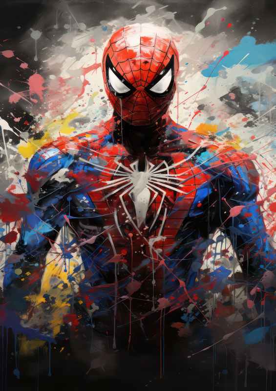 Spider man comic splash art