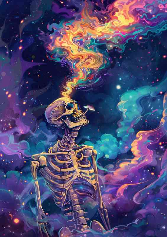 In space a skelleton