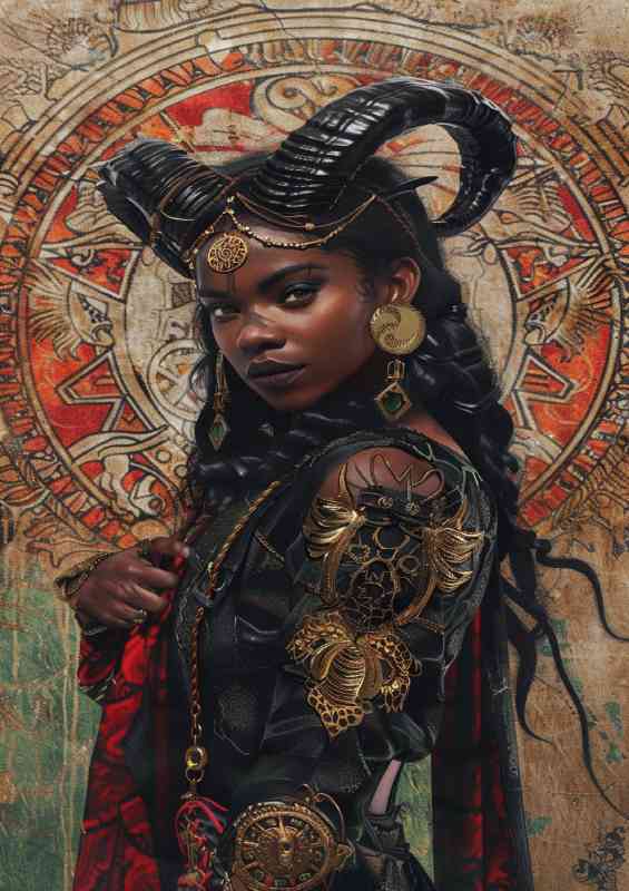 Lady with the horned head