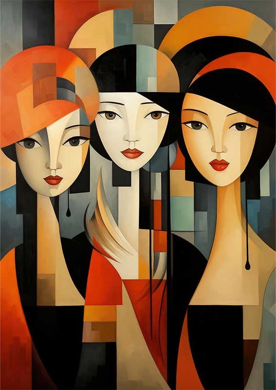 Mosaic Masks Pop Art Phantoms