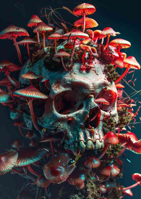 Mushrooms and the skull