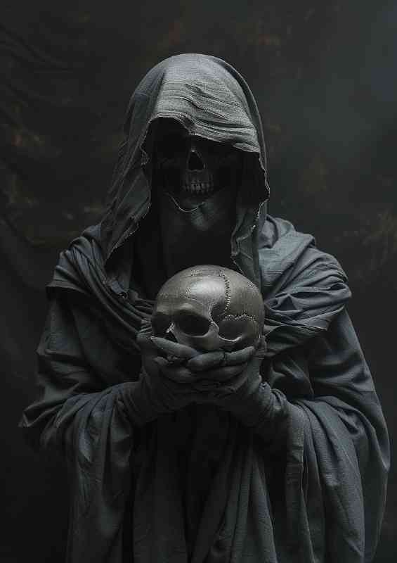 Reaper holding the skull
