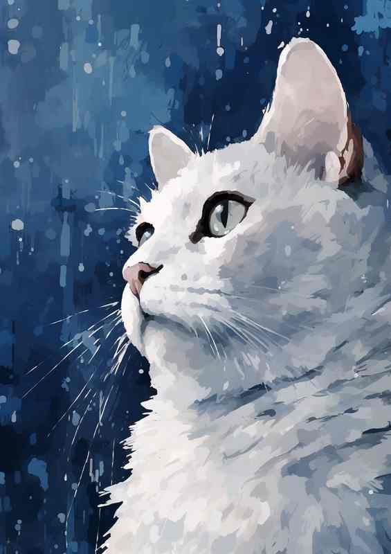 Kitten And Cosmos Feline Fantasies inthe white snow