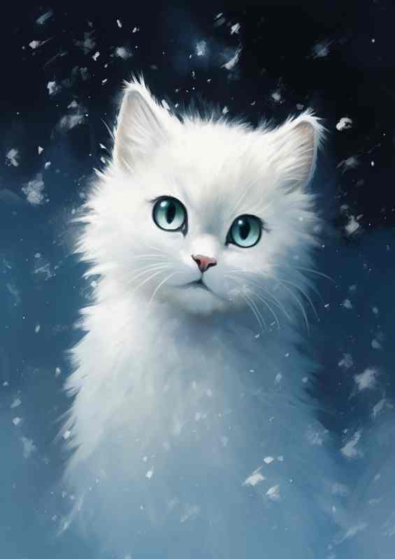 Kittens Embracing Dreamlands Snow Delights