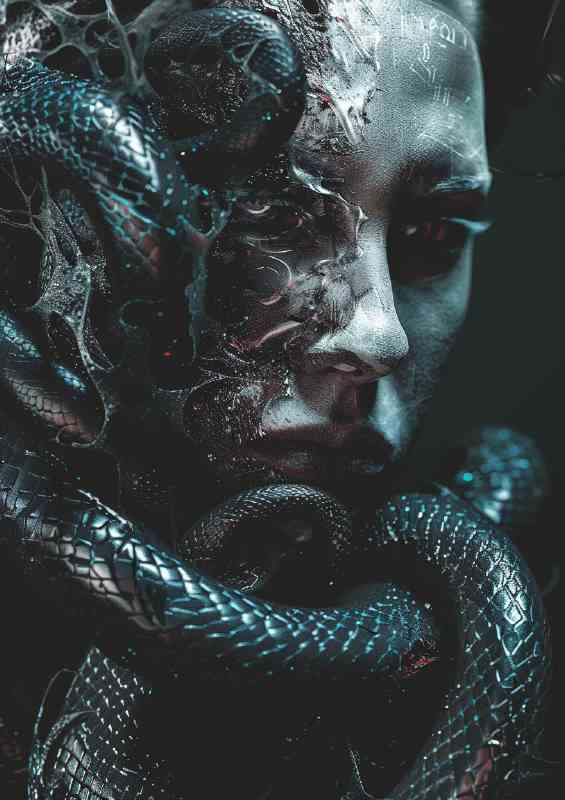 halloween the witch and the devil snake