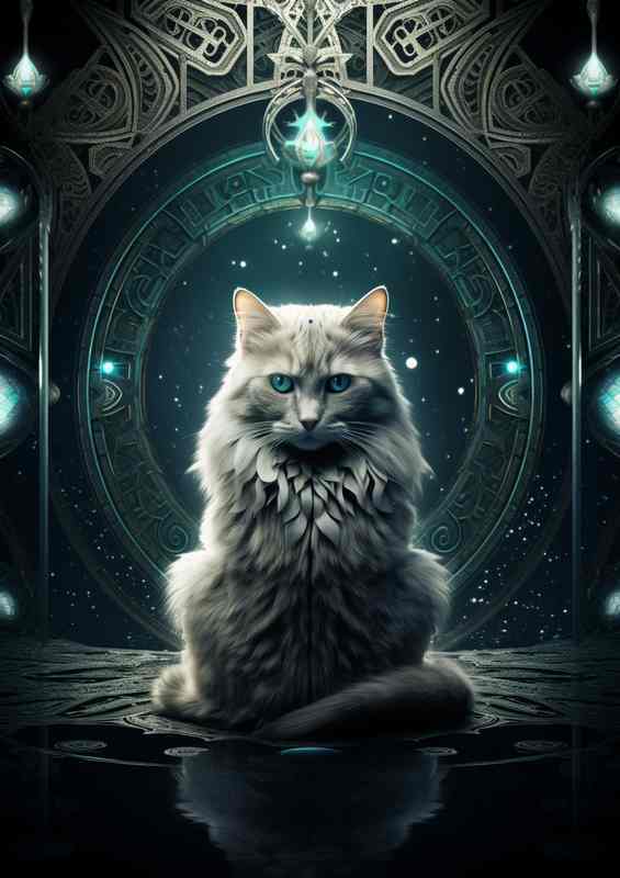Whiskered Wonders Cats in Iconic Artistic Styles