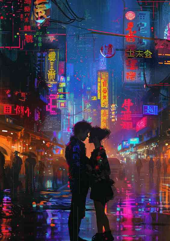 cybersploitation in the style of cyberpunk
