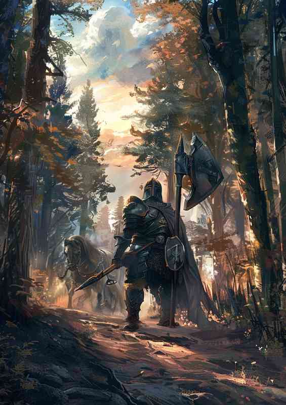 Dark Art Fantasy Knight In the forest
