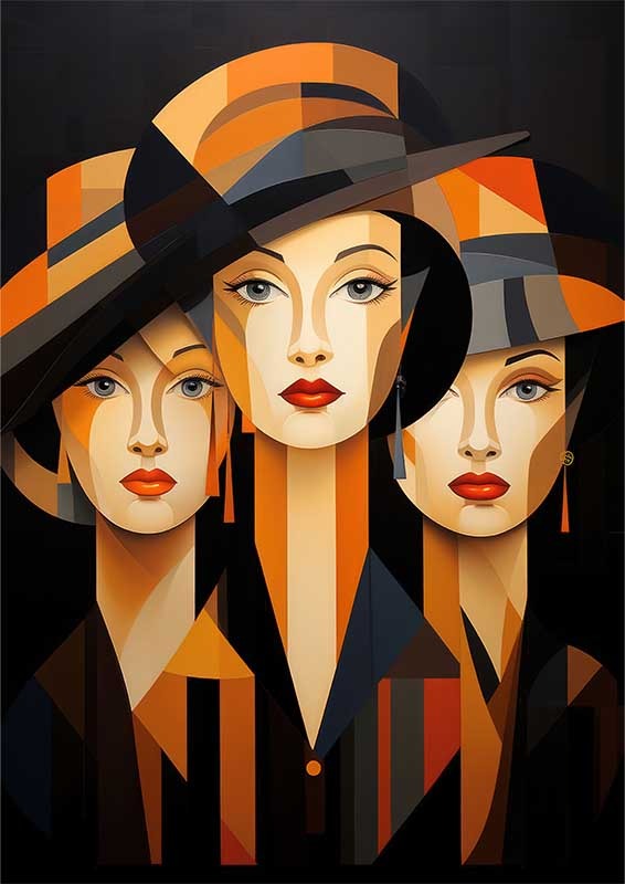 Pop Art Phantoms Vibrant Visions ladys faces