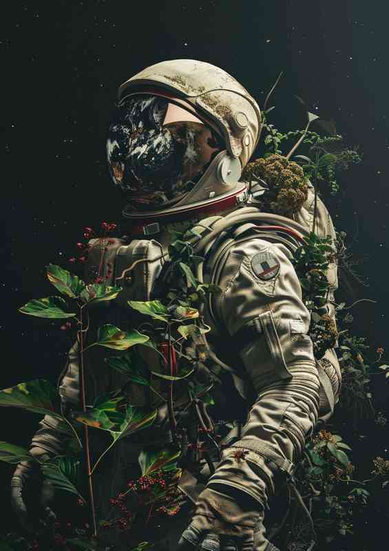 Astronaut taking plants back to earth
