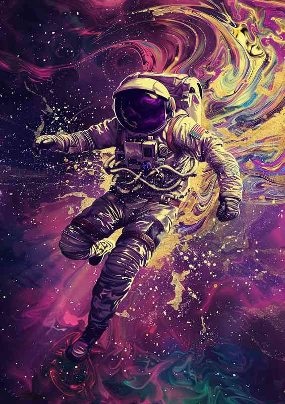 Liquid spaceman art