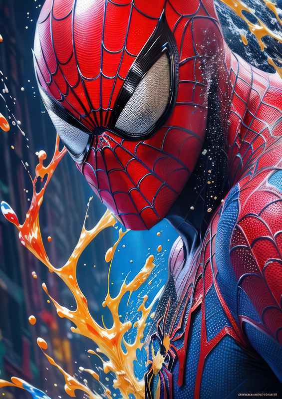 Splash art spider man