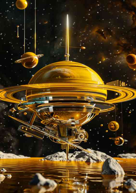 Saturn space sculpture