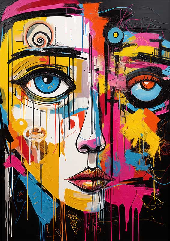 Pop Art Phantoms woman with a pearl earring