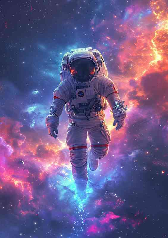 Spaceman astronaut in the sky