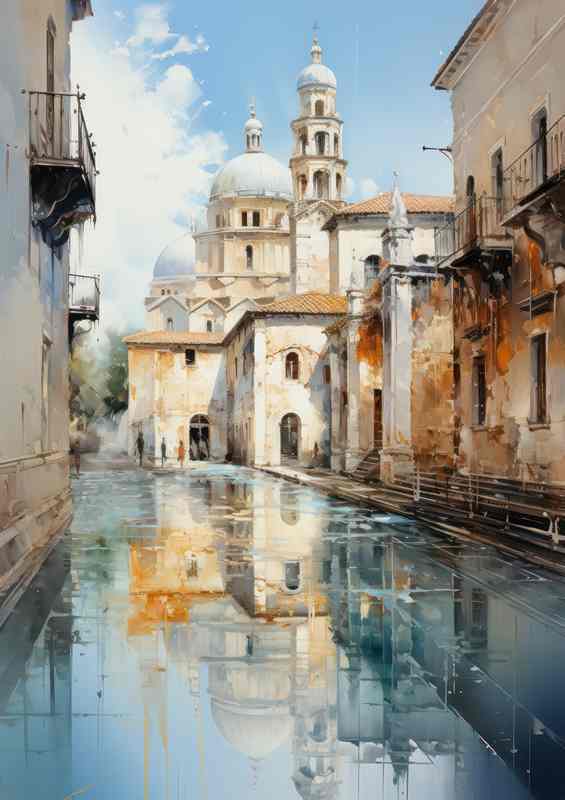 Italian canal a Reflecetion on water