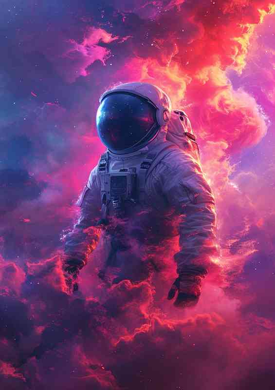 Walking through the purple haze astronaut