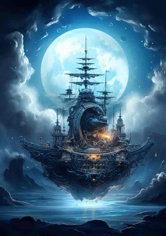 Moons Caress Galleon Sails Fantasy
