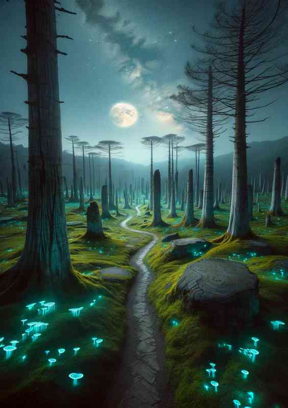 Ancient forest where the trees have turned to stone