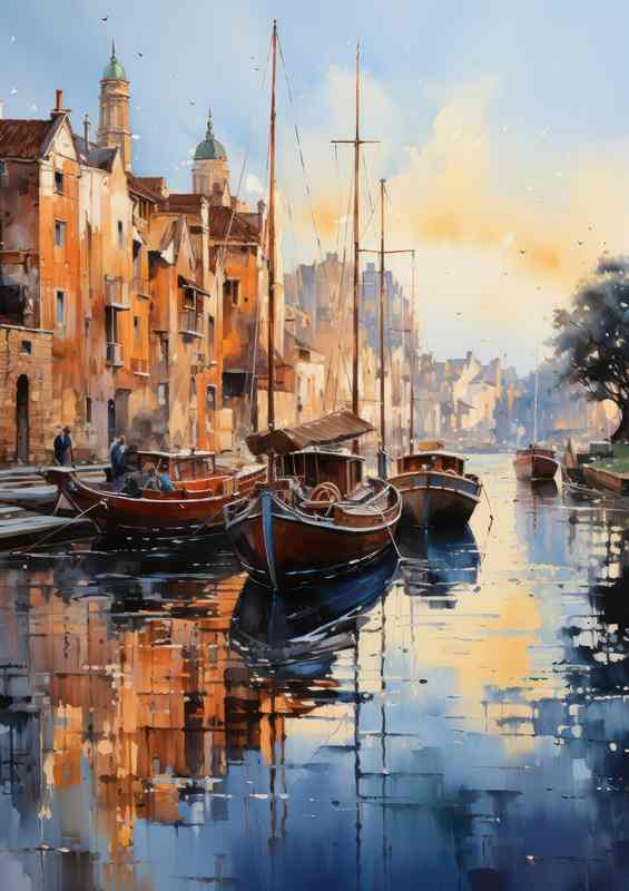 Shimmering Waters Daytime Dance Of Boats