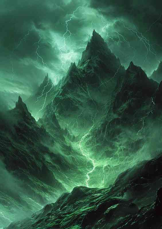 Mountain green valleys lush