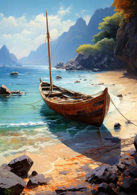 Small Boats Dream Serene Waters Edge