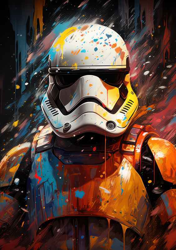 Storm trooper painting splash art style