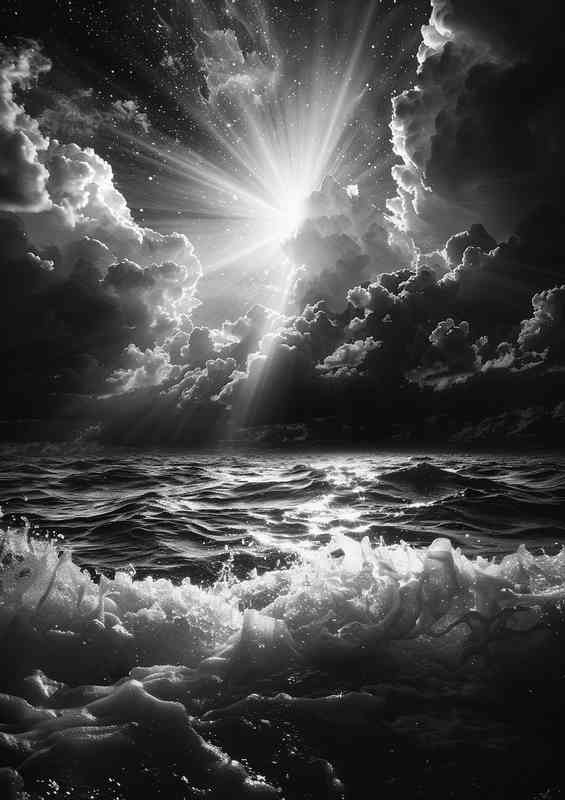Sunlight shining through the storm