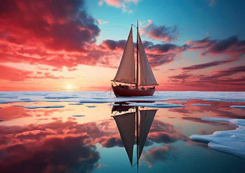 Elegant Yacht Dancing On Crystal water