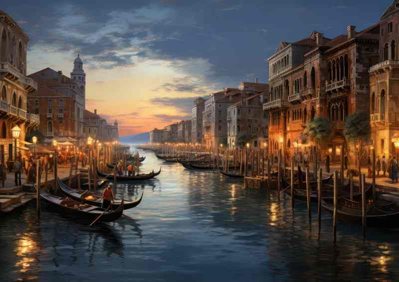 Evening Glow Grand Canal's Sunset Serenade