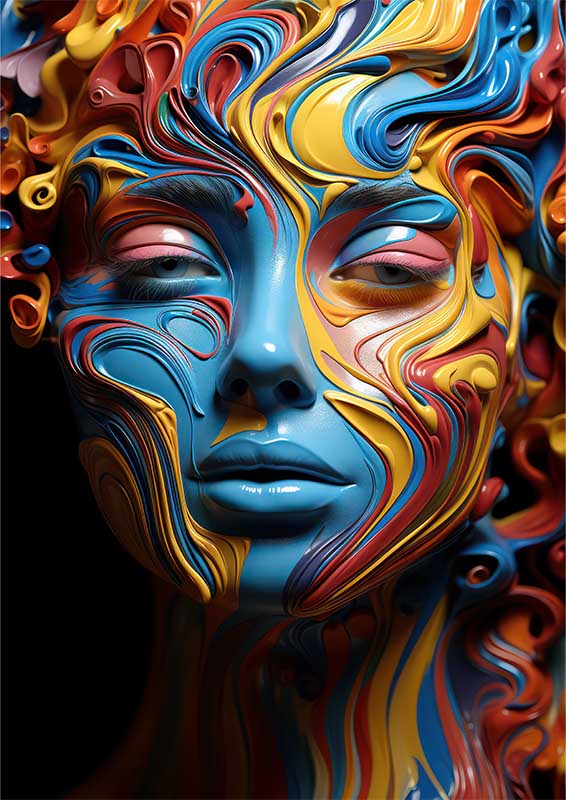 Psychedelic s painted face