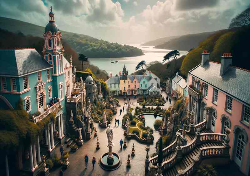 Ital Beauty in Portmeirion: Metal Poster