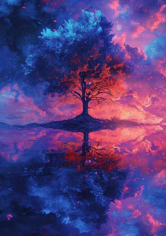 Single Tree surrounded by water