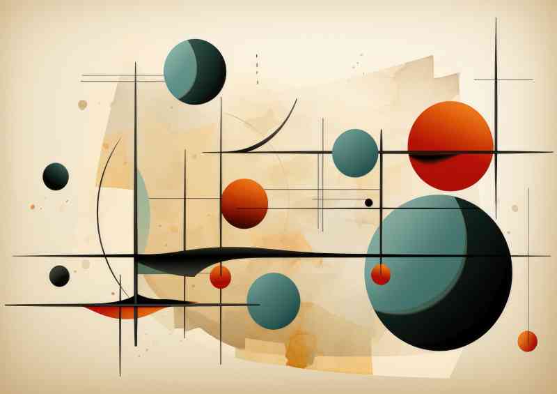 Circles and lines abstract