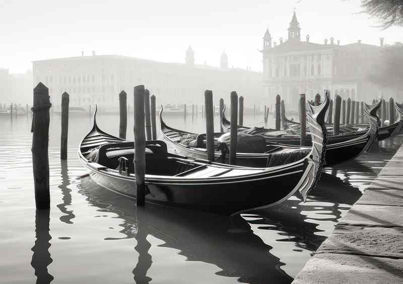 Gondolas Evening Reflections In Venice