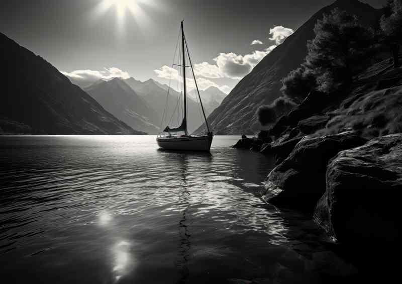 Graceful Yacht Voyage On Whispering Waves