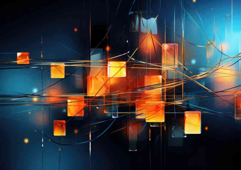 Colours of square blocks abstract