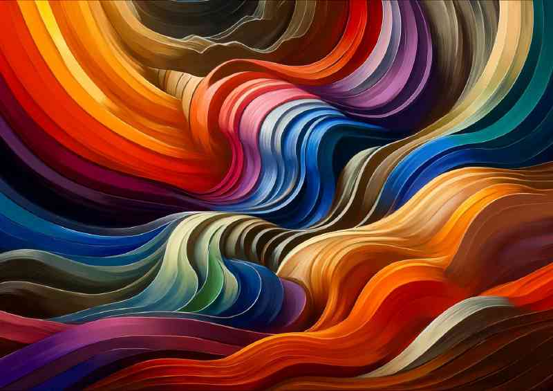 Dynamic composed of colorful overlapping shapes