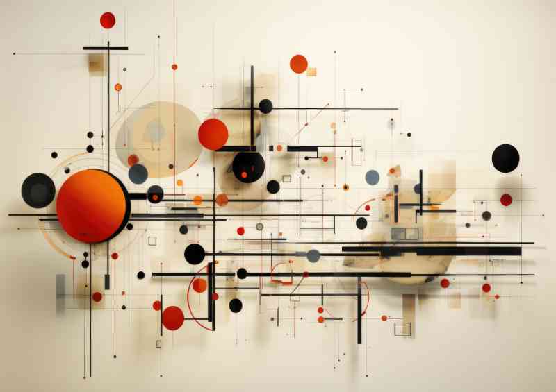 Lines and shapes abstract style